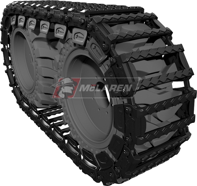 Paire de chenilles-sur-pneus McLaren Diamond OTT pour Gehl 5620 (10")