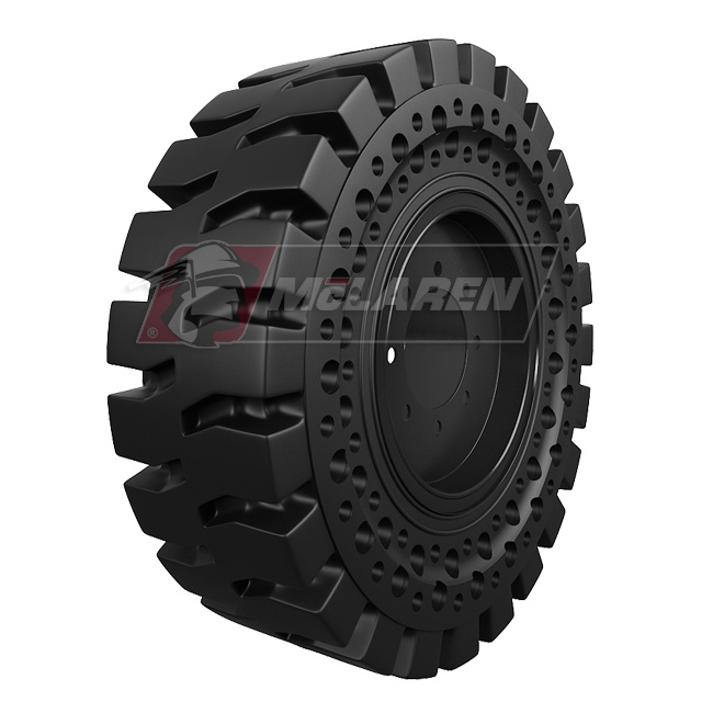 Jeu de pneus pleins souples avec jantes - Nu-Air All Terrain AT pour Gehl 5635 (Pneu 12", 830 mm Diamètre Extérieur) Jeu de pneus pleins souples avec jantes - Nu-Air All Terrain AT pour Gehl 5635 (Pneu 12", 830 mm Diamètre Extérieur)