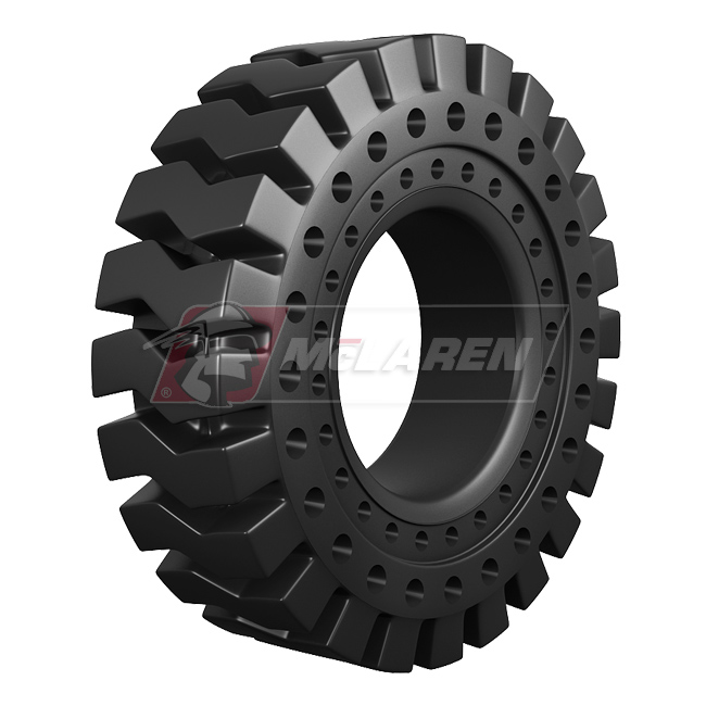 Jeu de pneus pleins souples sans jantes - Nu-Air Rocky Terrain RT pour Gehl RS 10-55 (14-24)