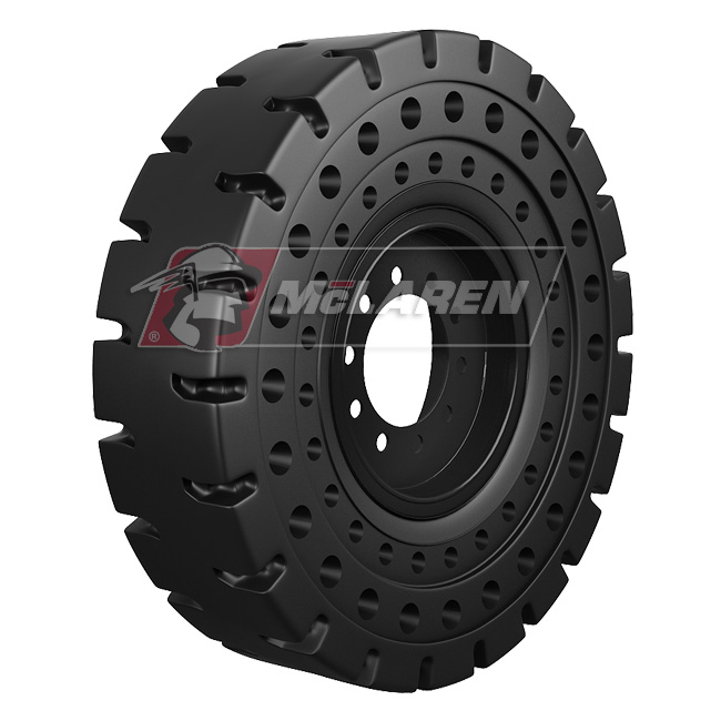 Jeu de pneus pleins souples avec jantes - Nu-Air All Terrain AT pour Snorkel XR 2045 (17.5-25)