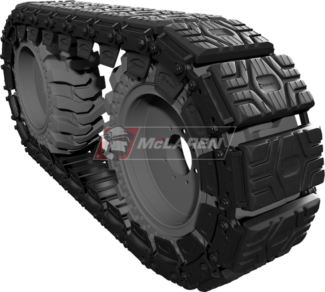Paire de chenilles-sur-pneus McLaren Rubber OTT pour Bobcat 600 (10")