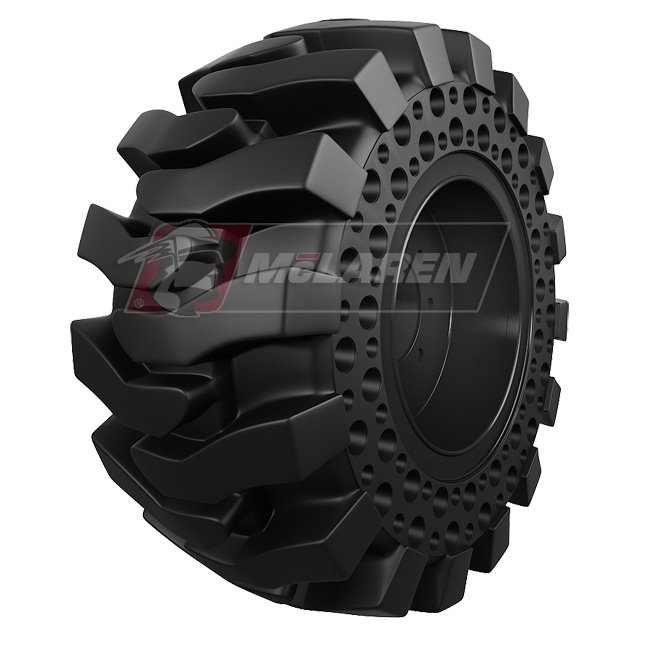 Jeu de pneus pleins souples avec jantes - Air-Monster™ pour Gehl 6635 (15" Pneu, 820 mm Diamètre Extérieur)